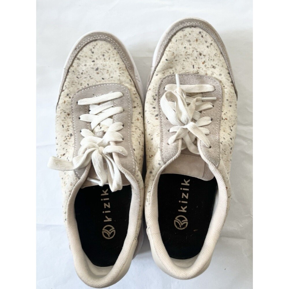 Kizik Prague Terrazzo Sneakers Beige Speckled Canvas Hands Free W 8.5 Men’s 7 - Picture 4 of 7